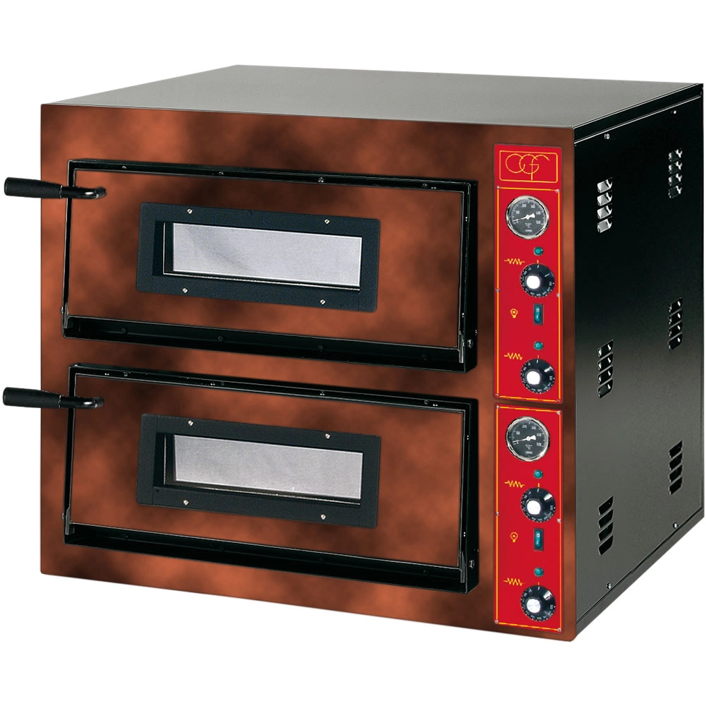 Piec do pizzy, 2×4×Ø30 cm, 8.4 kW, 400 V, 900×735×750 mm | GGF, E-Line Rustica
