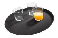 Taca okrągła kelnerska Ø355 mm, czarna | APS, Gastro