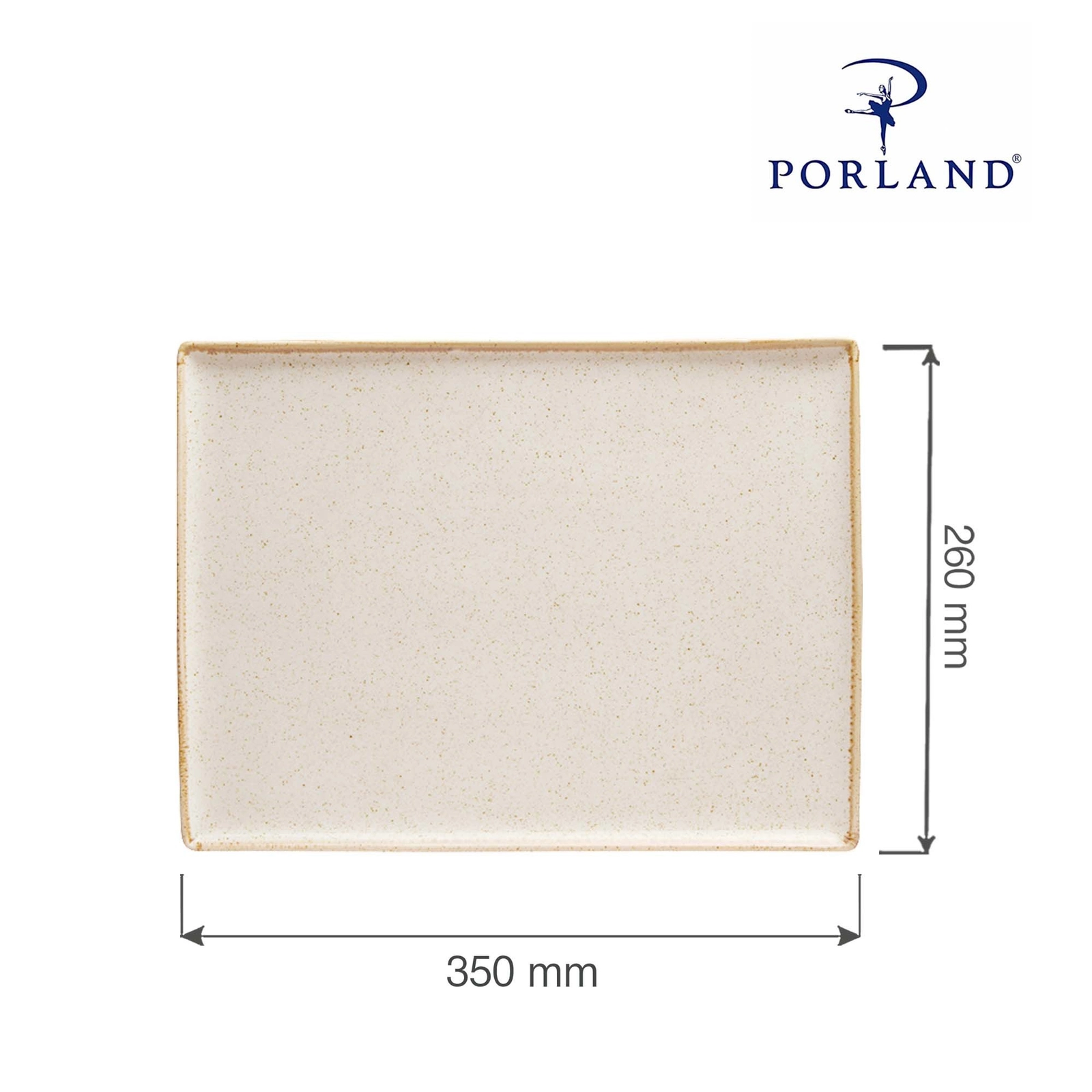 Taca prostokątna, 350×260 mm | PORLAND, Seasons Sand