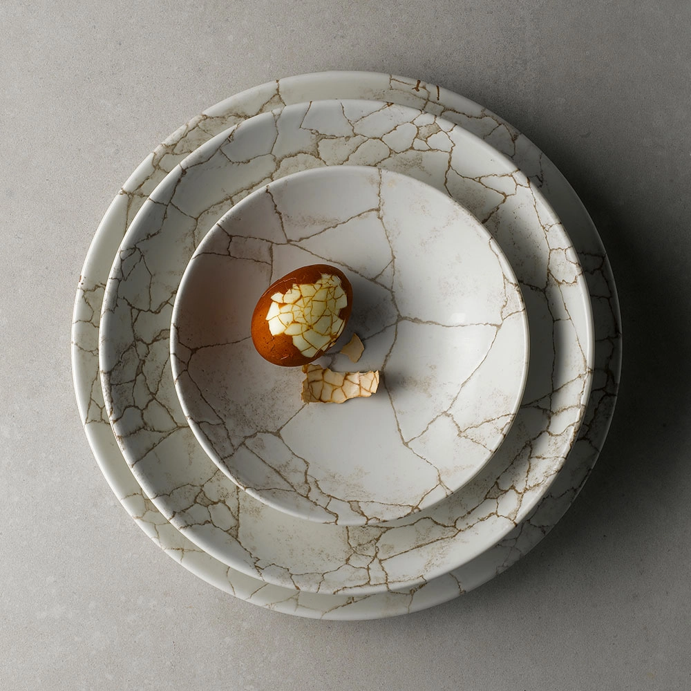 Talerz płytki, 288 mm | CHURCHILL, Studio Prints Kintsugi Agate Grey