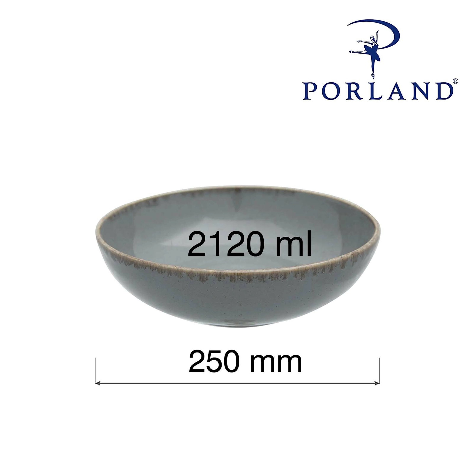 Miska bufetowa, Ø250 mm, ciemnoszara | PORLAND, Seasons Stone