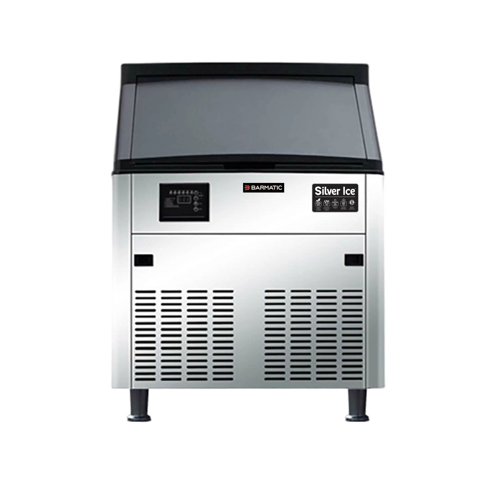 Kostkarka, 95 kg/24 h, pojemność 36 kg, srebrna | BARMATIC, Silver Ice