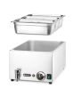 Zestaw: bemar z kranem spustowym + 3×GN 1/3 z pokrywką, 1 kW, 605×332×242 mm | HENDI, 238868