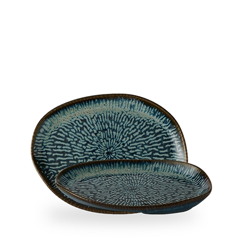 Półmisek podłużny, 260×200 mm | CHURCHILL, Cascade Sapphire Blue