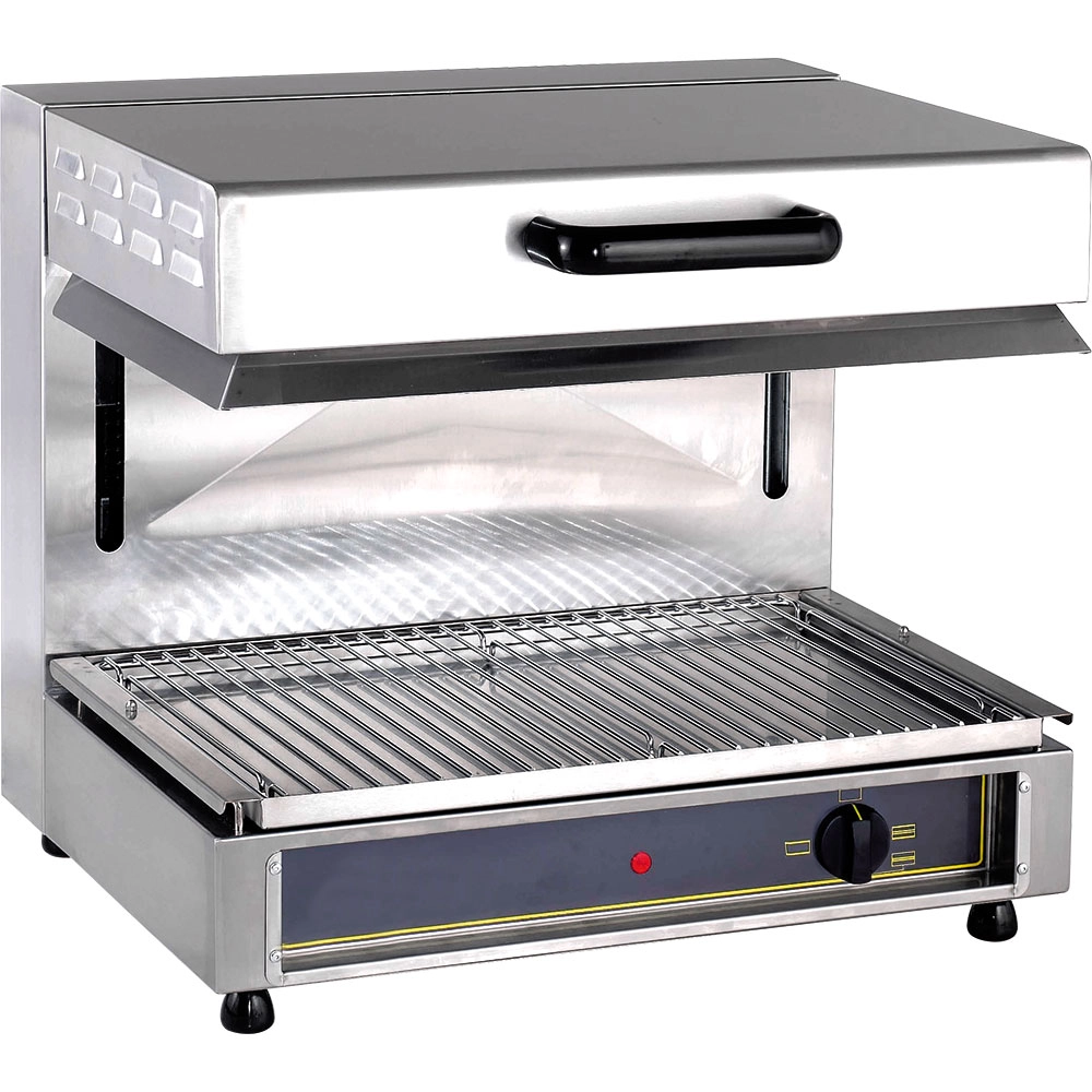 Salamander z ruchomą głowicą, kwarcowe grzałki, 3 kW, 230 V, 600×510×550 mm | ROLLER GRILL, 777351