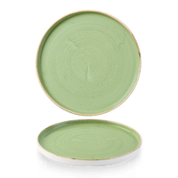 Talerz z wysokim rantem, Ø260 mm | CHURCHILL, Stonecast Sage Green
