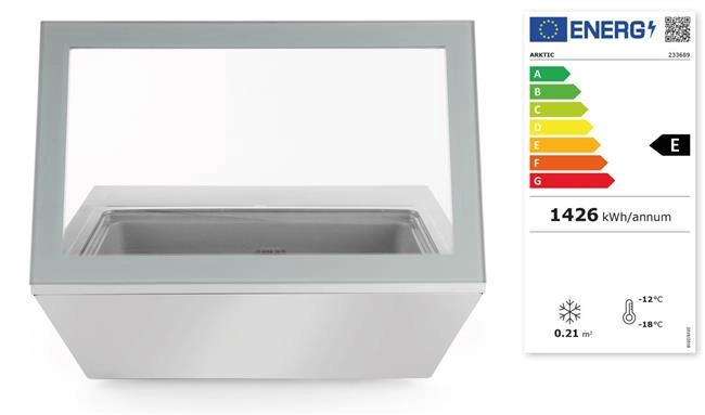 Witryna mroźnicza nastawna, 220-240V, 0,21 kW, 867x735x373 mm | ARKTIC, 233689