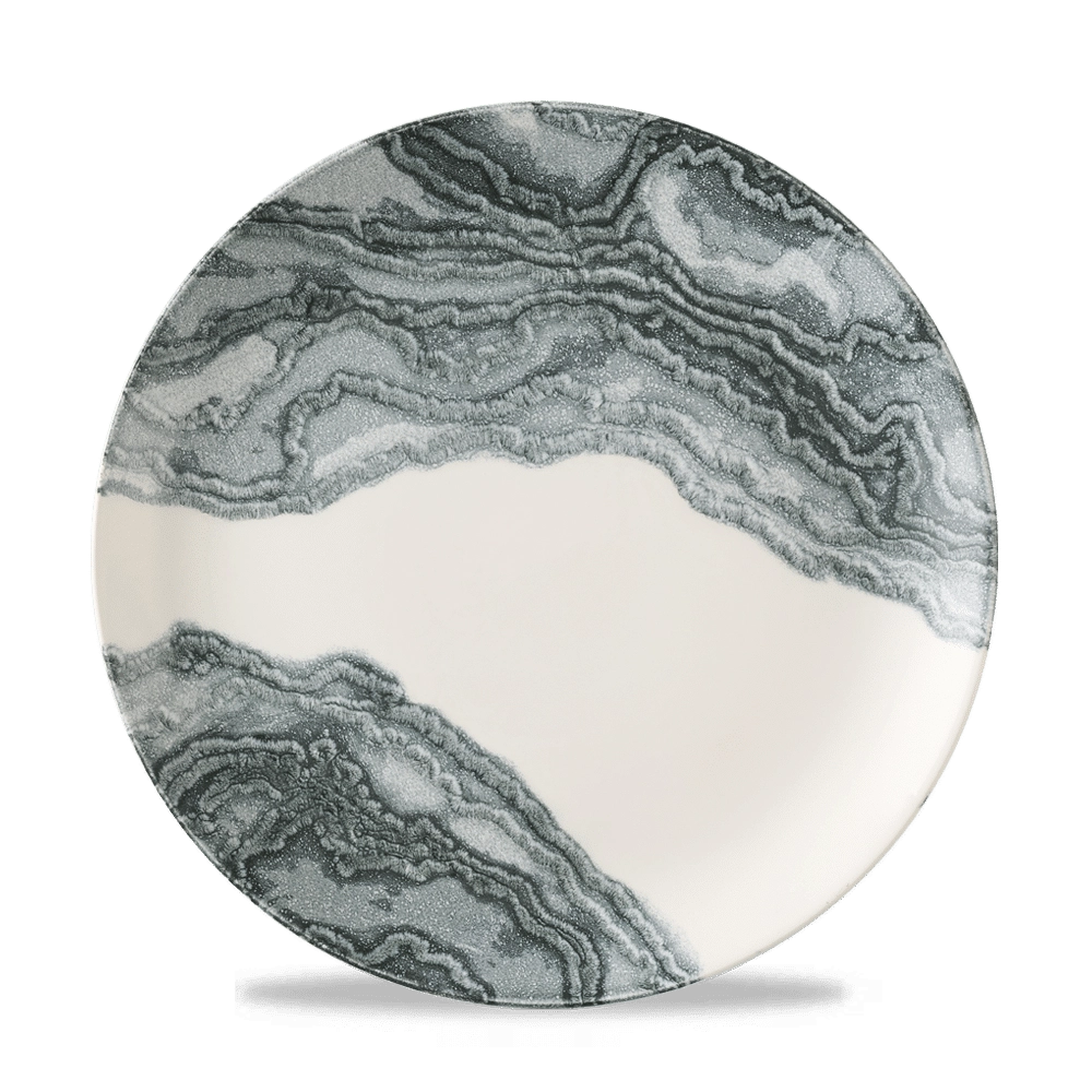 Talerz płytki, Ø260 mm, kremowy | CHURCHILL, Tide Black