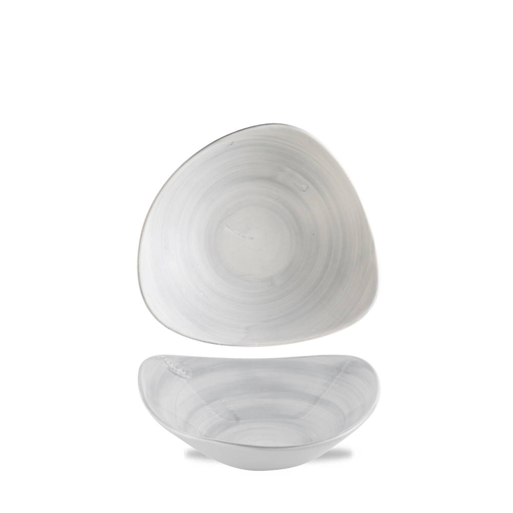 Misa trójkątna, Ø190 mm, 370 ml, szara | CHURCHILL, Stonecast Canvas Grey