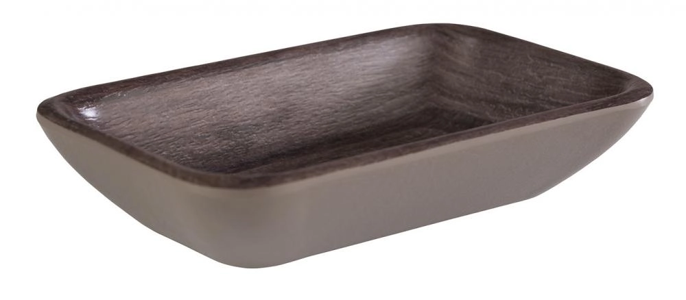 Miska z melaminy 115x70x25 mm, brązowa | APS, Oak