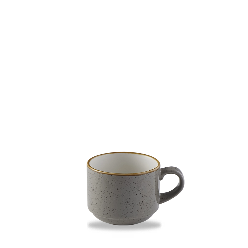 Filiżanka sztaplowana, Ø85x70 mm, 220 ml | CHURCHILL, Stonecast Peppercorn Grey