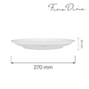 Talerz bez rantu, Ø270 mm | FINE DINE, Bianco
