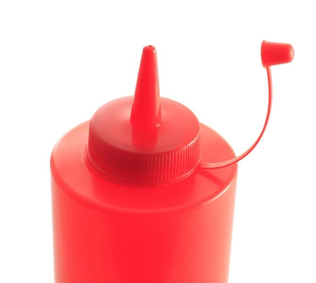Dyspenser do zimnych sosów, 0,2 l, czerwony, ⌀50x185 mm | HENDI, 558010