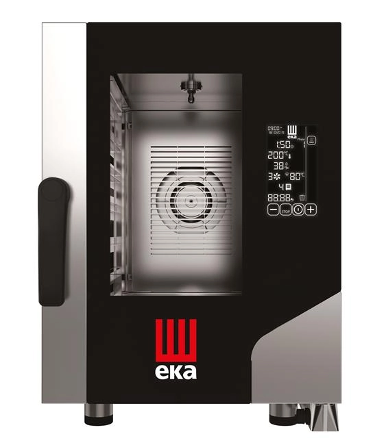 Piec konwekcyjno-parowy 6×GN 2/3, elektryczny 400V/5,2 kW, 500×750×700 mm | TECNOEKA, Millennial Black Mask