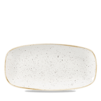 Talerz podłużny szefa kuchni, 300×130 mm | CHURCHILL, Stonecast Barley White