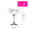 Kieliszek koktajlowy typu coupe do szampana, 235 ml | LAV, Misket