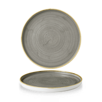 Talerz płytki z rantem, Ø260 mm | CHURCHILL, Stonecast Peppercorn Grey