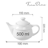 Dzbanek do herbaty, 500 ml | FINE DINE, Bianco