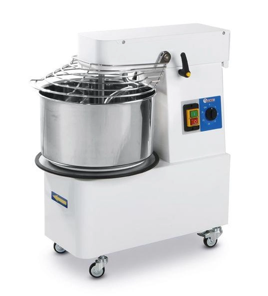 Mikser spiralny z podnoszoną głowicą i wyjmowaną dzieżą, 32 l, 435x750x810 mm, 400V/1,1 kW | PRISMAFOOD, 1I054035