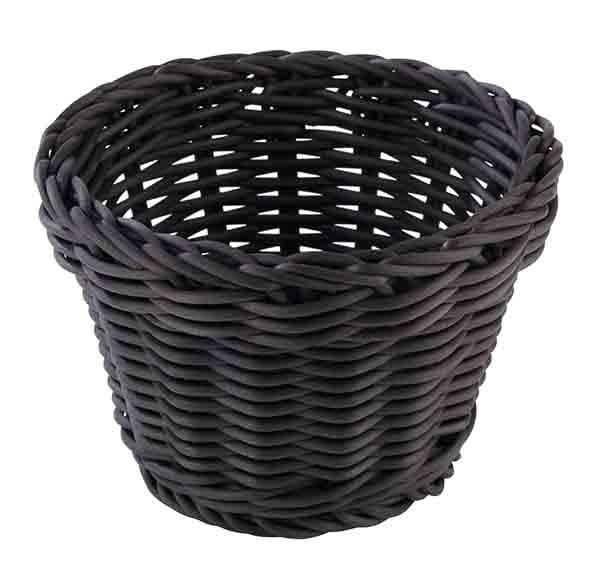 Koszyk okrągły z polipropylenu Ø130 mm, czarny | APS, Profi Line