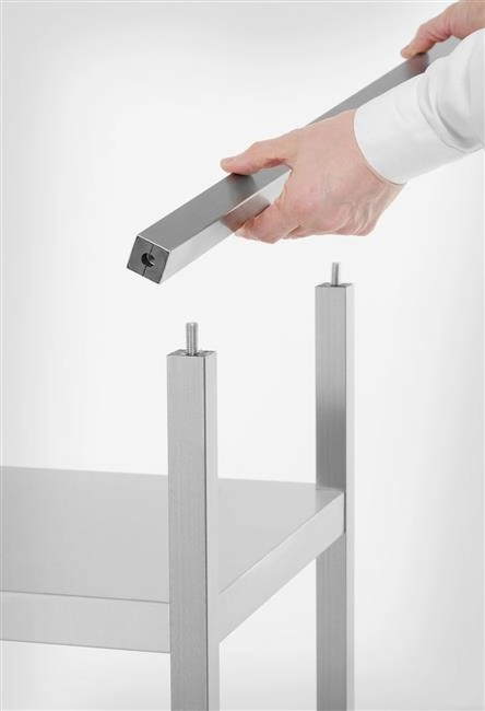 Regał skręcany 5-półkowy, nogi składane, ze stali nierdzewnej, 900x450x1800 mm | HENDI, 813041