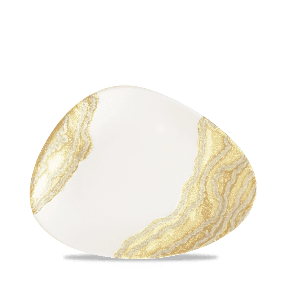 Talerz trójkątny szefa kuchni, 300×210 mm | CHURCHILL, Tide Gold