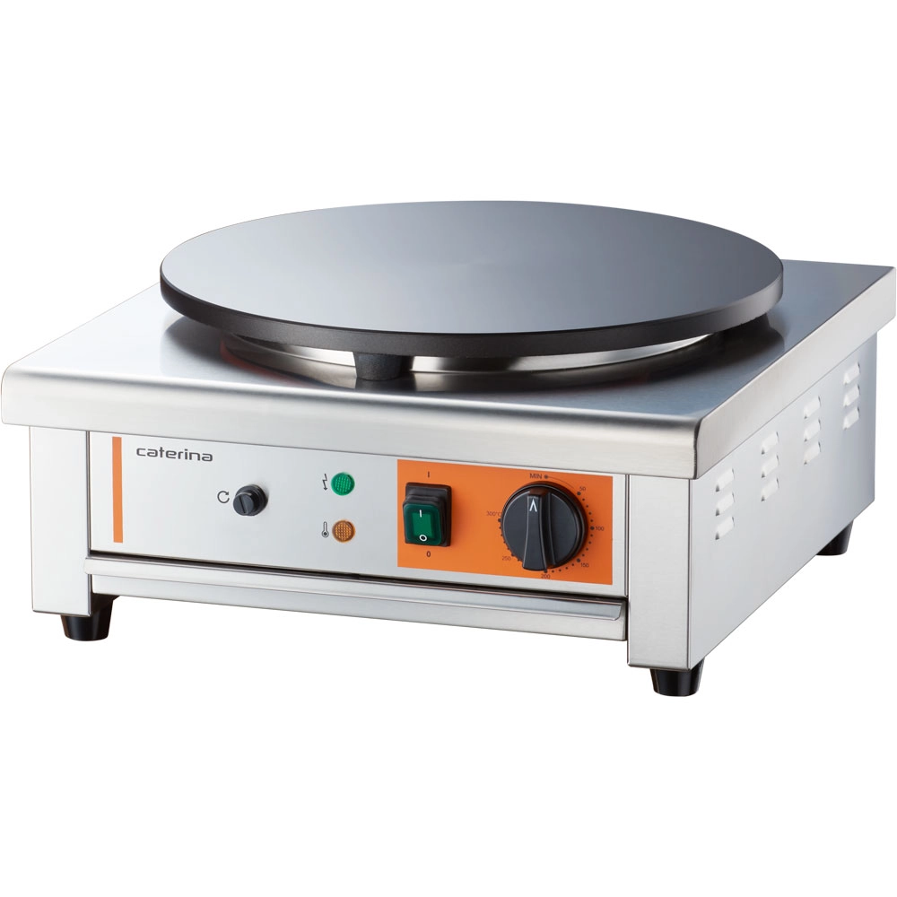 Naleśnikarka z płytą żeliwną Ø400 mm, 3 kW, 230 V, 450x470x220 mm | CATERINA, 772284
