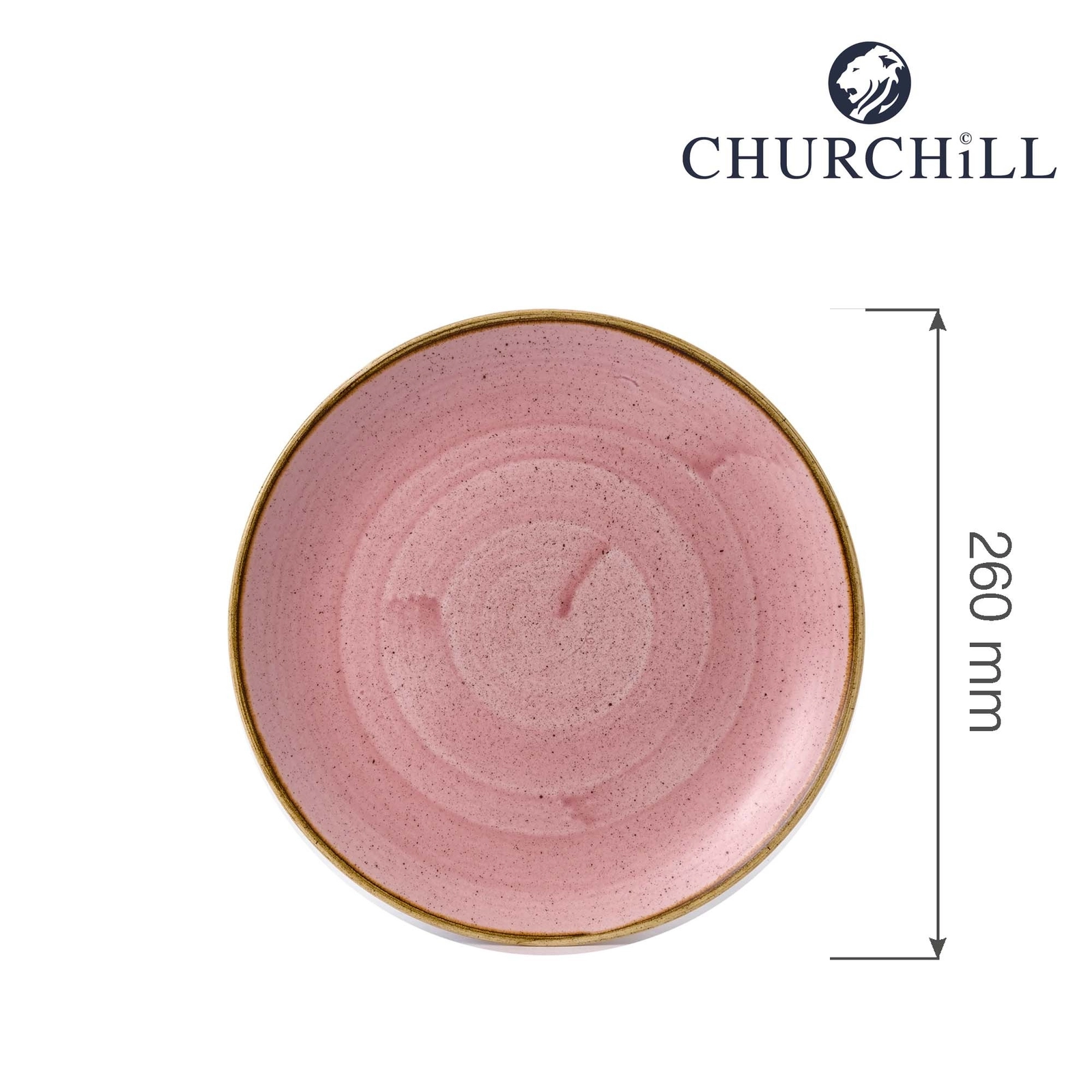 Talerz płytki, Ø260 mm | CHURCHILL, Stonecast Petal Pink