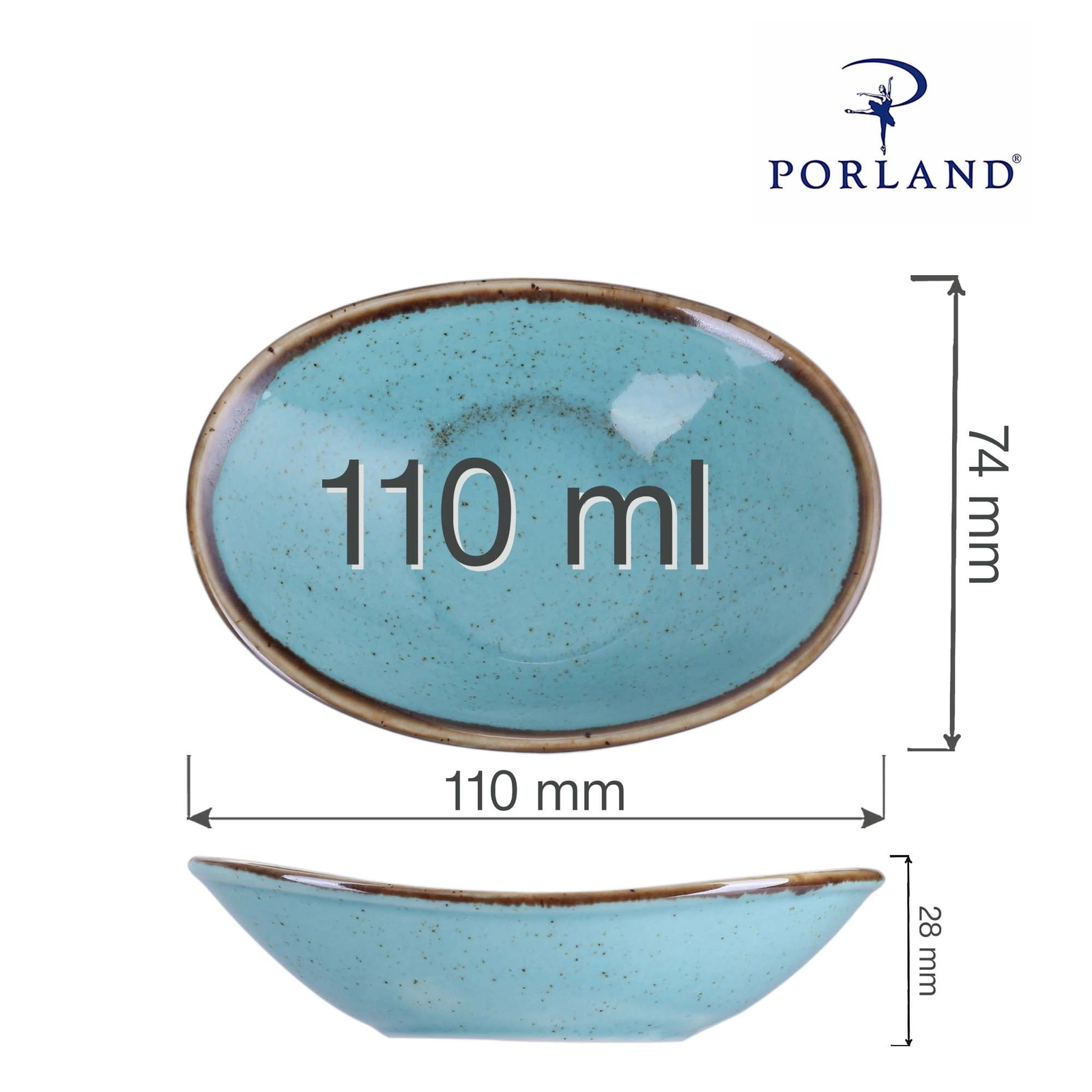 Mini naczynie owalne, Ø110 mm | PORLAND, Seasons Laguna