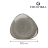 Talerz trójkątny, 229 mm | CHURCHILL, Stonecast Peppercorn Grey