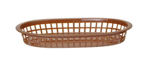 Koszyk do pieczywa, owalny, 275x175x38 mm, brązowy, zestaw 6 szt. | HENDI, 426296
