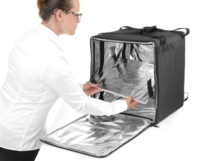 Plecak termoizolacyjny dostawczy, 75,2 l, 410x410x480 mm, czarny | HENDI, 709801